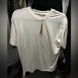 White Skims Boyfriend T Shirt - Medium
